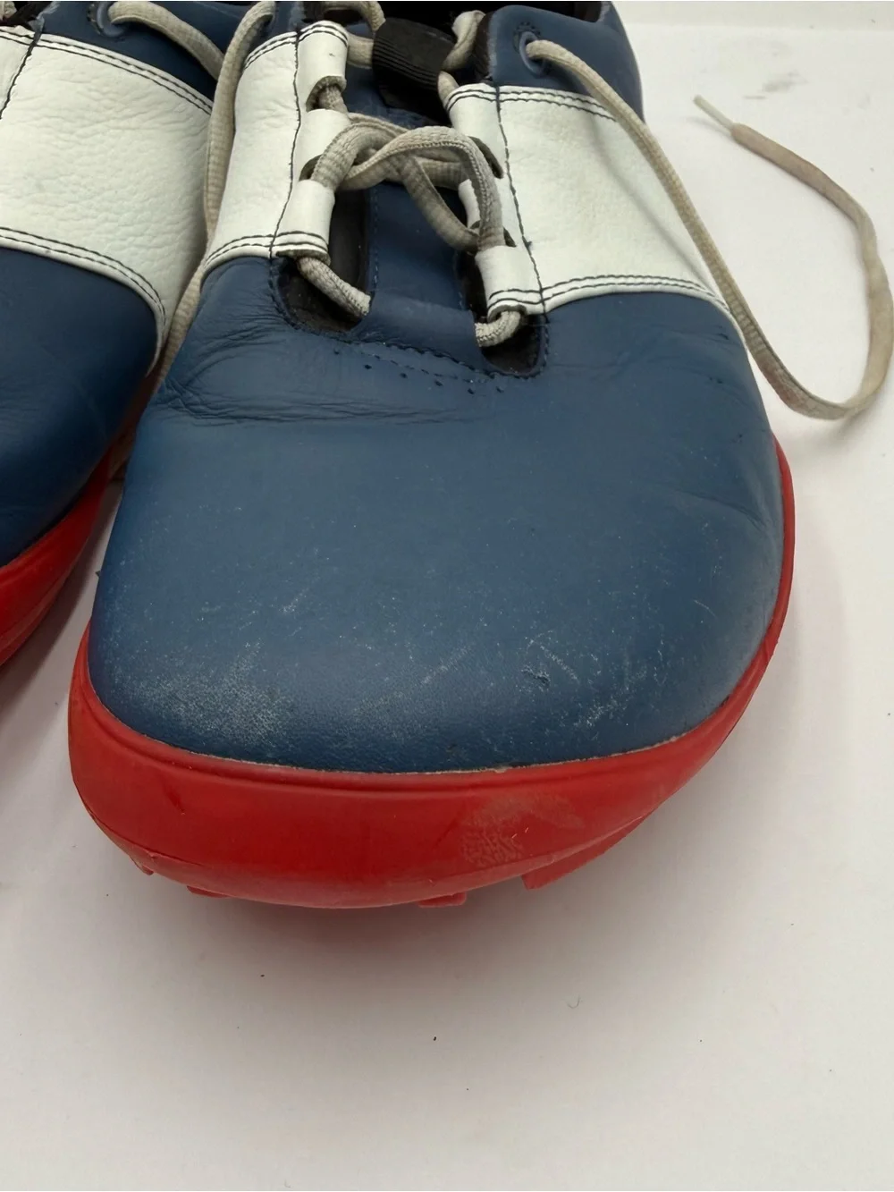 B45 TRUE Linkswear Original 1.2 OG Mens Sz 11 Golf Shoes Blue Leather Spikeless